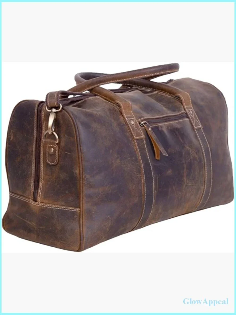 Cabin Friendly Leather Travel Duffel Weekend Gym Sports Bag